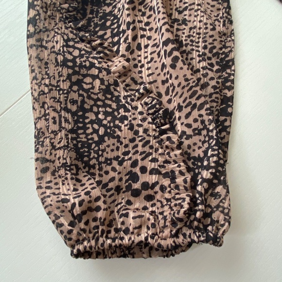 Anthropologie Maeve Jacquin Animal Print Peasant Blouse Sz Medium - Picture 9 of 16